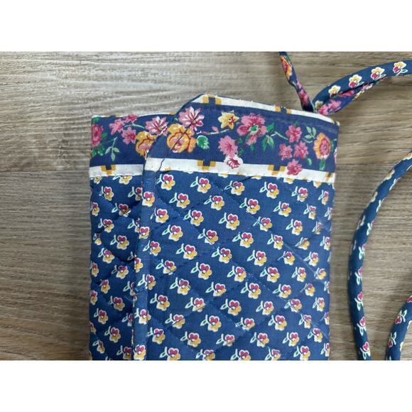 Vera Bradley Vintage Royal Blue‎ 80s Wallet on a String Like New Holds iPhone! - Picture 4 of 14